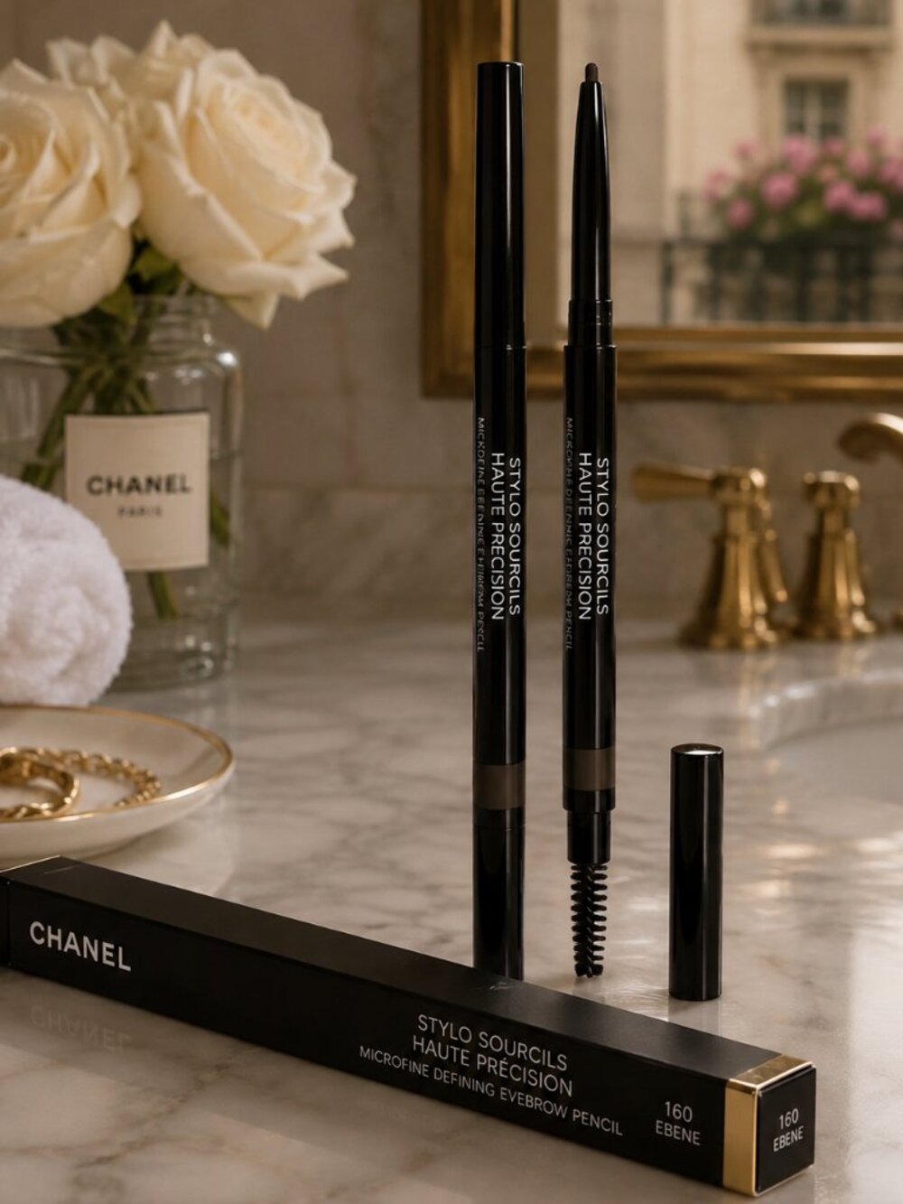 CHANEL Stylo Sourcils Haute Précision Eyebrow Pencil 160 Ébène NIB